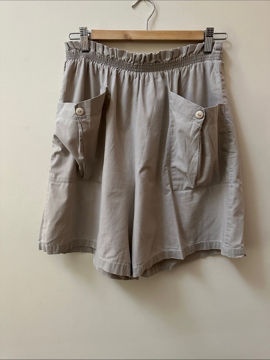 Tradition Pants - Vintage Tradition Casual Elastic Waist Shorts with Front Pockets - Light Gray
